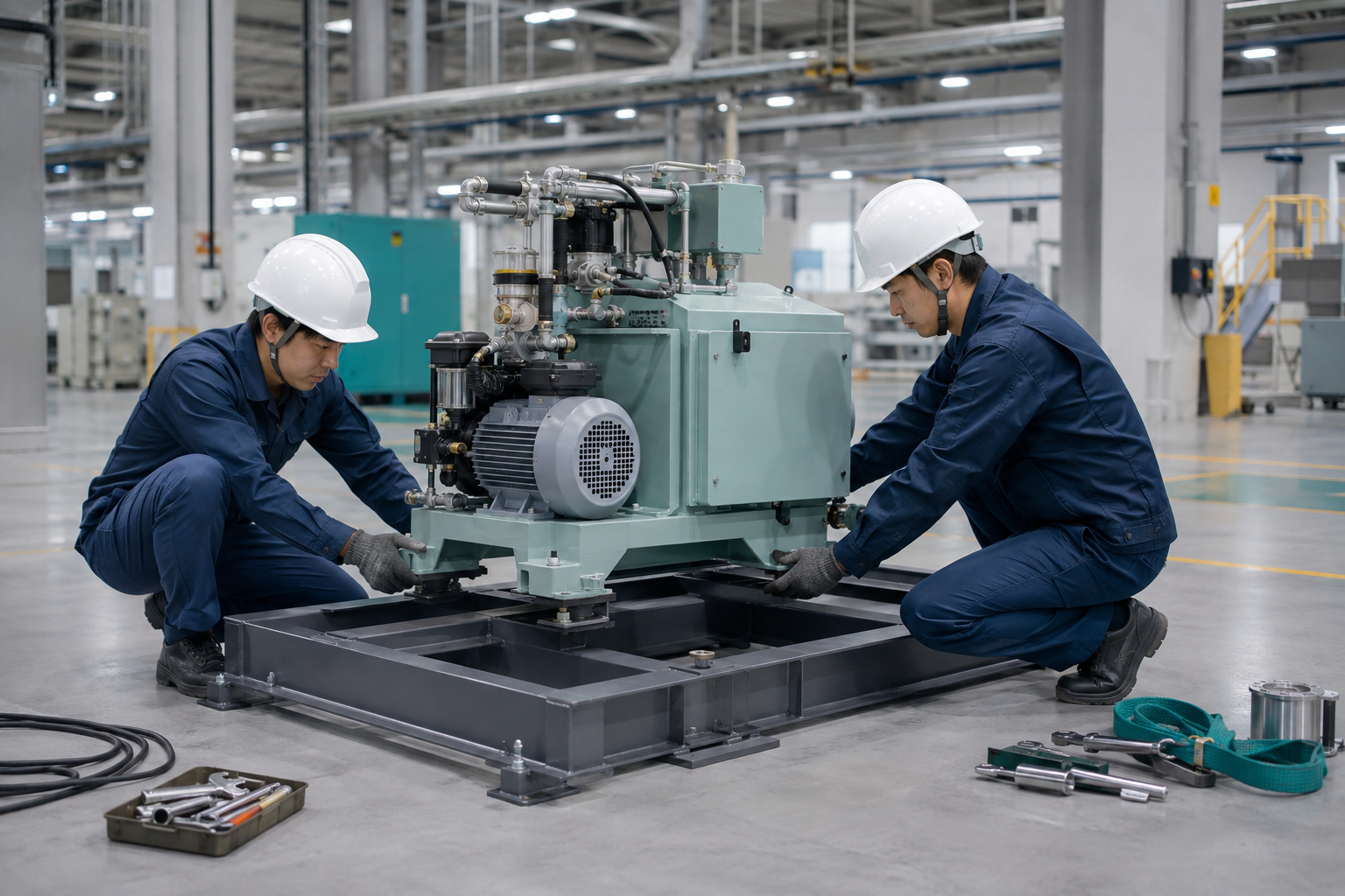 機械器具の据付作業イメージ